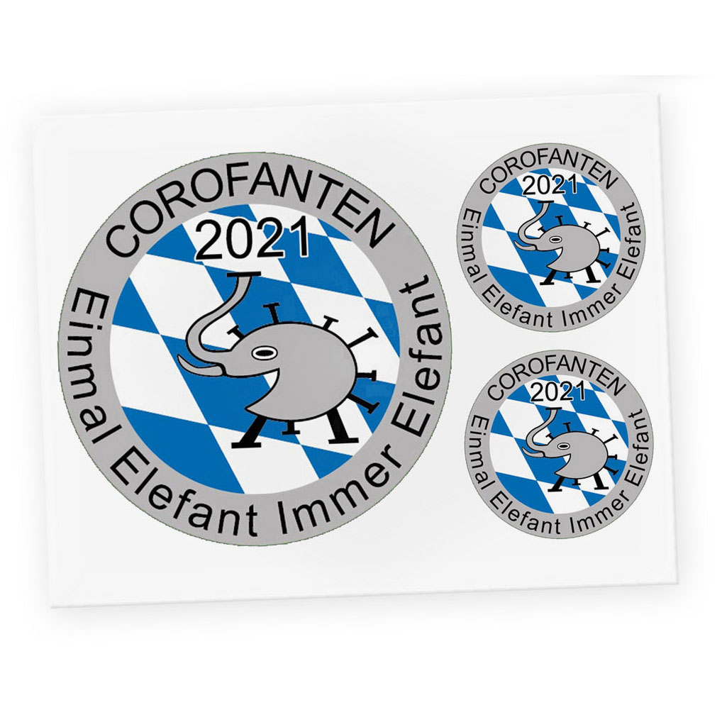 2021 Corofanten Aufkleber Set Sticker Adesivo