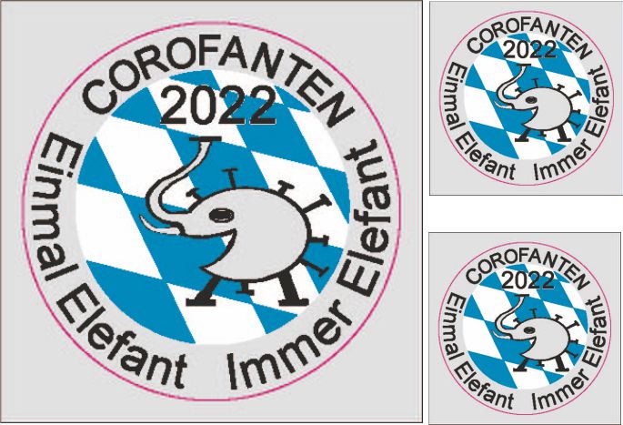 2022 Corona Aufkleber Set Sticker Adesivo